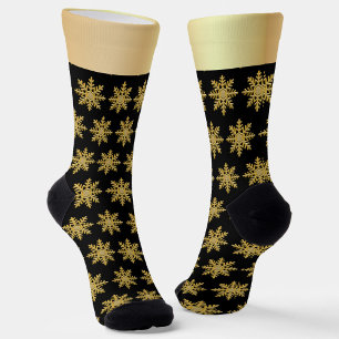Golden Snowflakes Socks