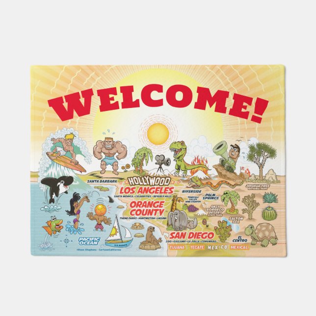 Golden SoCal Welcome Mat (Front)