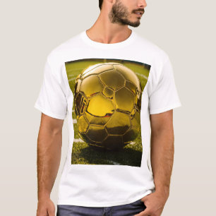 "Golden Soccer Ball on the Field" T-Shirt