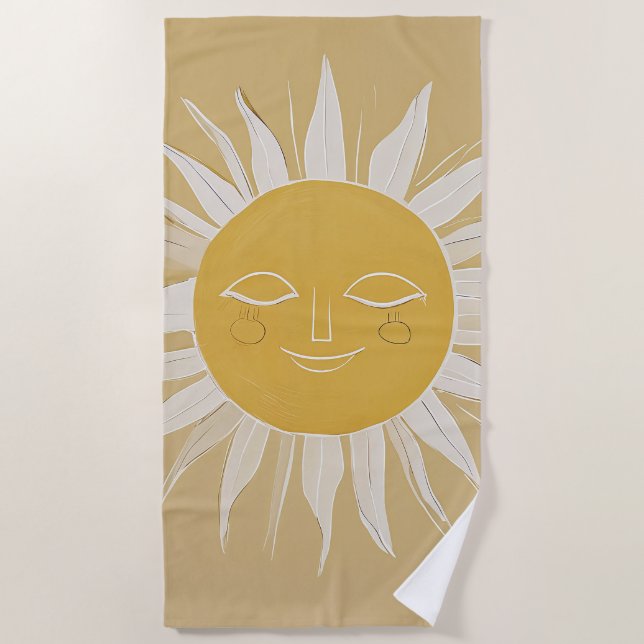 Golden Solace Beach Towel (Front)