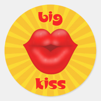 Red Lips Big Kiss Stickers & Sticker Designs