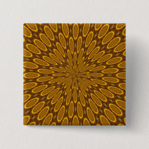Golden Space 15 Cm Square Badge