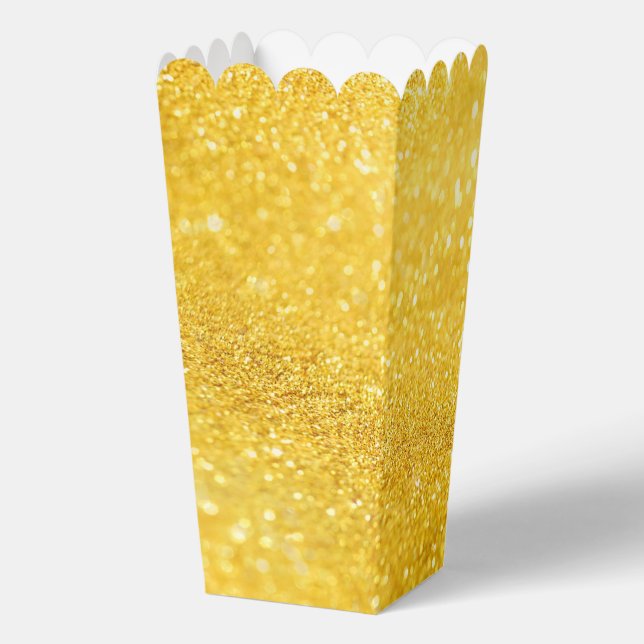 Golden Sparkle Background Pattern 1 Favour Box (Back)