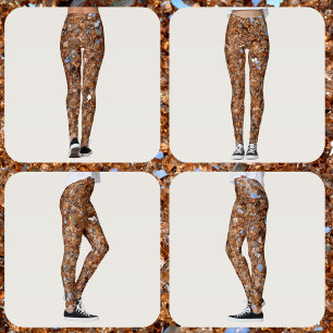Golden Sparkle Glam Bronze Leggings