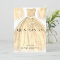 Golden Sparkle Mermaid Dress Quinceanera Party