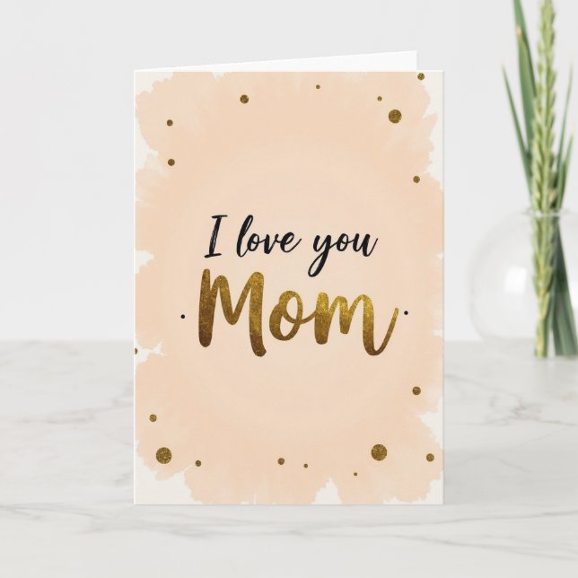 Golden Sparkle Mum Card (Front)