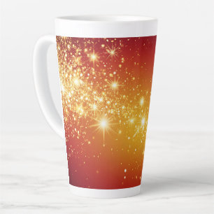 Golden Sparkling Stars Latte Mug