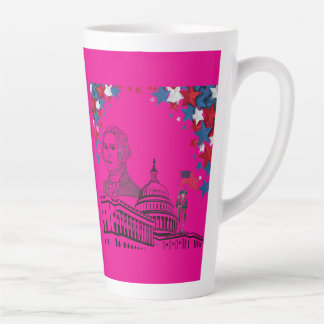 Golden sparks of july hot pink latte mug