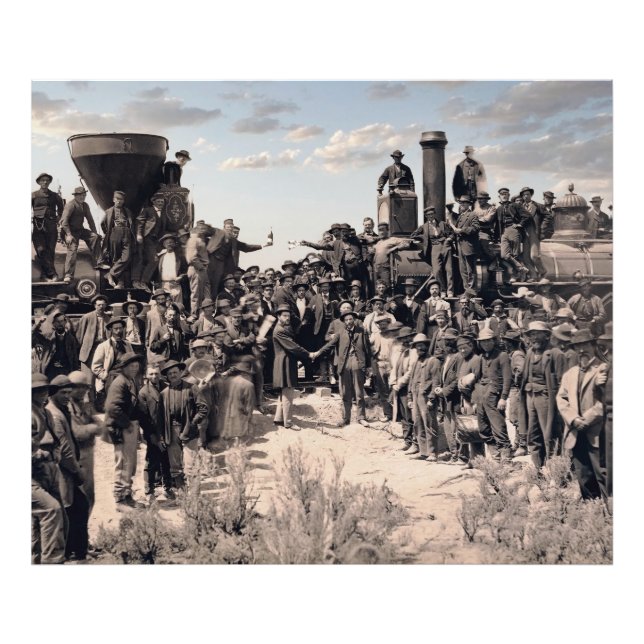 Golden Spike Railroad Ceremony 1869 Photo Print (Front)