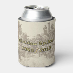 Golden Spike Transcontinental Railroad Sesquincent Can Cooler