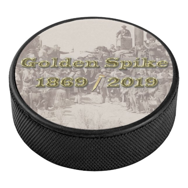 Golden Spike Transcontinental Railroad Sesquincent Hockey Puck (3/4)
