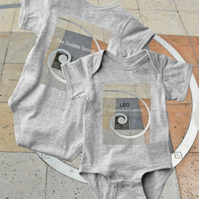 Golden Spiral Aesthetically Pleasing Personalised Baby Bodysuit (Creator Uploaded)