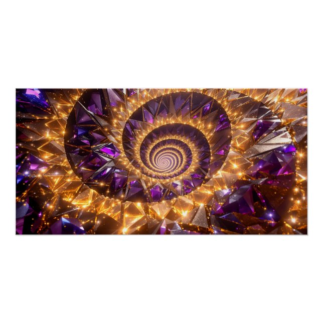 Golden Spiral Dreamscape Poster (Front)