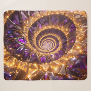 Golden Spiral Dreamscape Sherpa Blanket