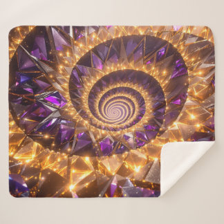Golden Spiral Dreamscape Sherpa Blanket
