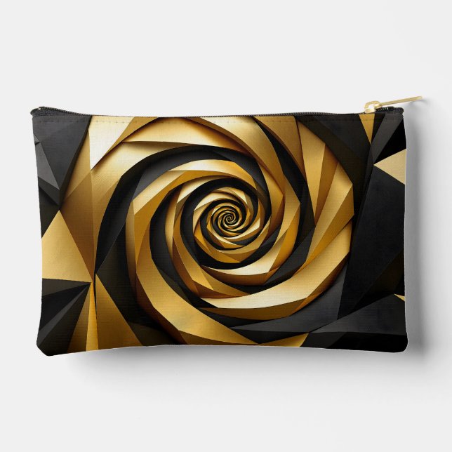 Golden Spiral Geometry Accessory Pouch (Back)