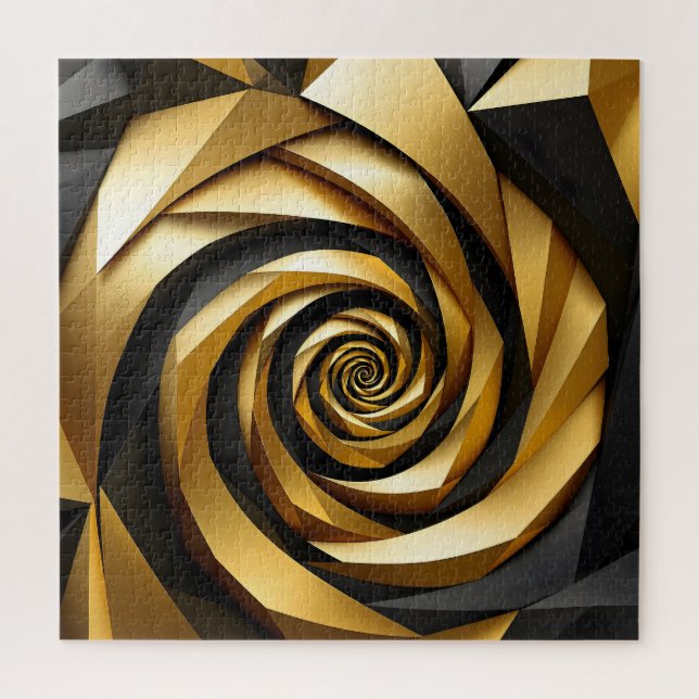 Golden Spiral Geometry Jigsaw Puzzle (Vertical)