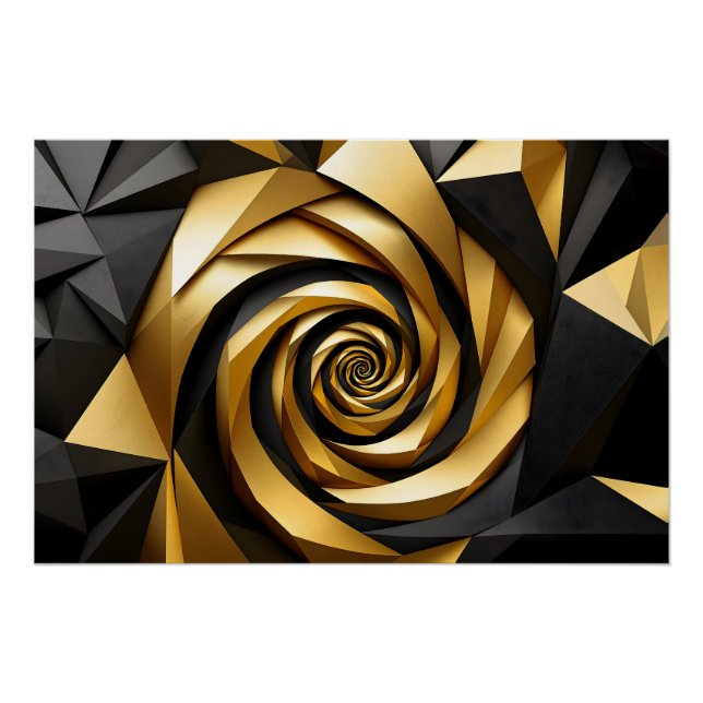 Golden Spiral Geometry Poster (Front)