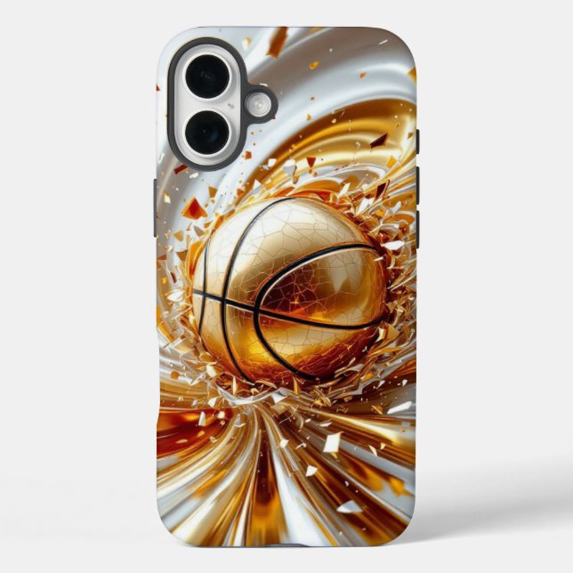 Golden Splash Basketball Case-Mate iPhone Case (Back)