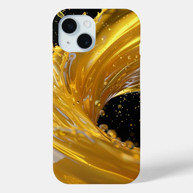 Golden Splash Dynamics iPhone Case (Back)