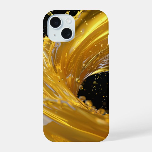 Golden Splash Dynamics iPhone Case (Back)