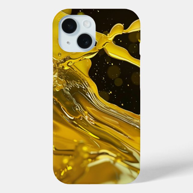 Golden Splash Dynamics iPhone Case (Back)