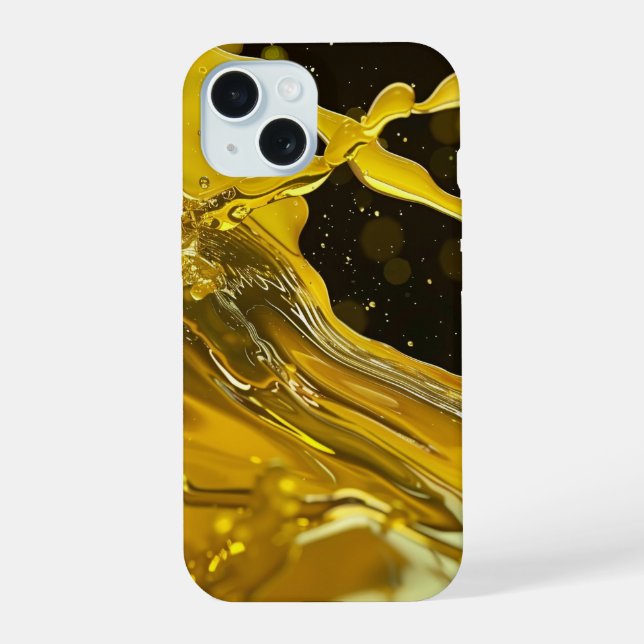 Golden Splash Dynamics iPhone Case (Back)
