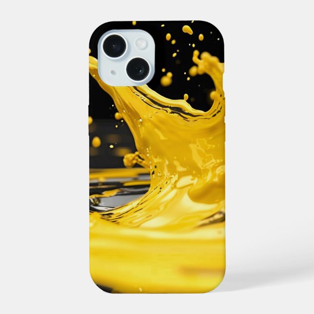 Golden Splash Dynamics iPhone Case (Back)