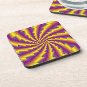 Golden Spring Spiral Coasters