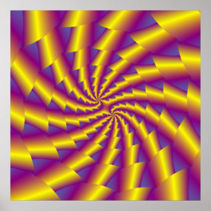 Golden Spring Spiral Poster