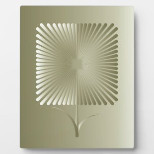 Golden square flower plaque
