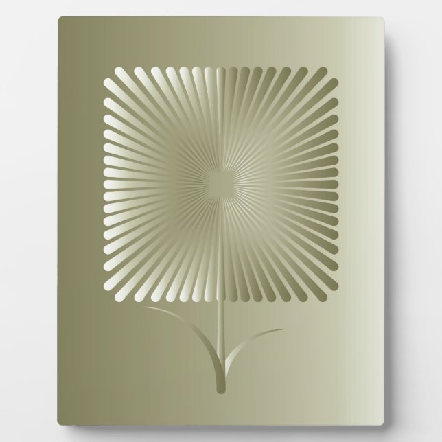 Golden square flower plaque (Front)