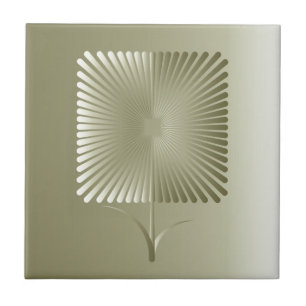 Golden square flower tile