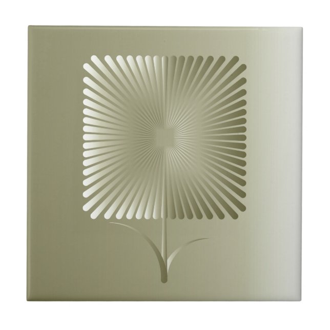Golden square flower tile (Front)