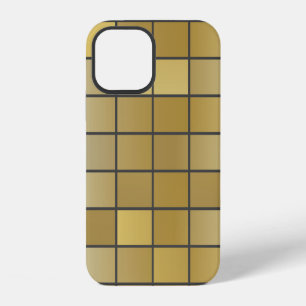 Golden square texture -vintage illustrationabstrac iPhone 12 case