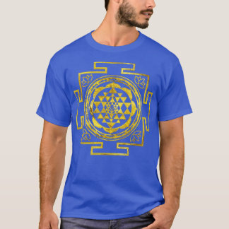 Golden Sri Yantra Sri Chakra T-Shirt