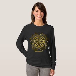 Golden Sri Yantra  / Sri Chakra T-Shirt