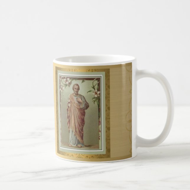 Golden St. Joseph Mug w prayer FEAST (Right)