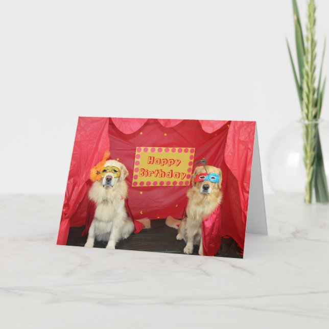 Golden Stage Birthday Card (Front)