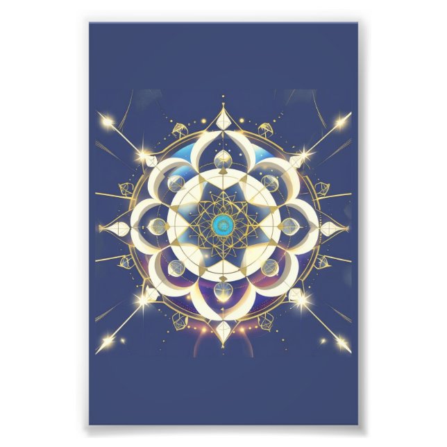 Golden Star Alignment – A Sacred Geometry Universe Photo Print (Front)