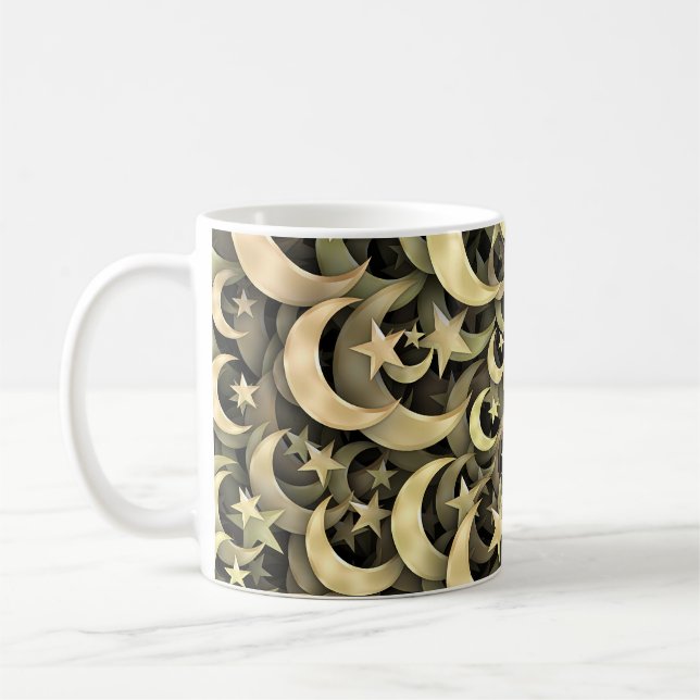Golden Star and Crescent Coffee Mug (Left)