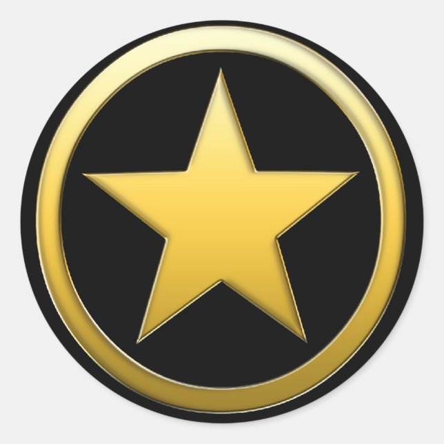 Golden Star Badge - Stickers (Front)