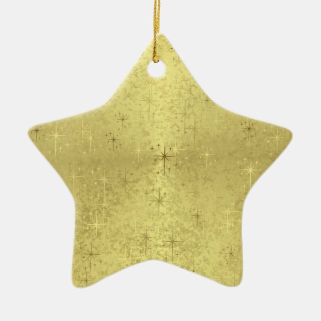 Golden Star Ceramic Ornament (Front)