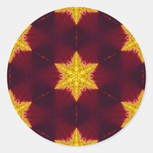 Golden Star Classic Round Sticker