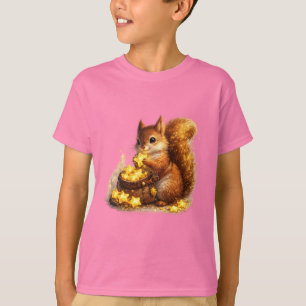 Golden Star Collector Squirrel T-Shirt Abundance