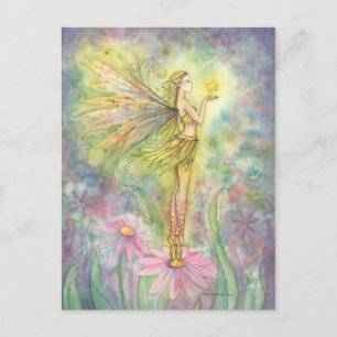 Golden Star Fairy Postcard