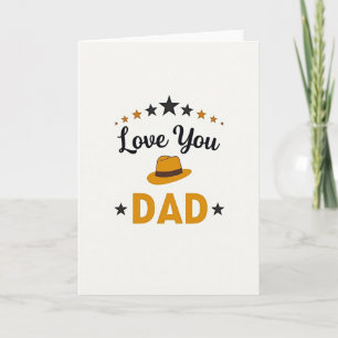 Golden Star Fathers Day Card