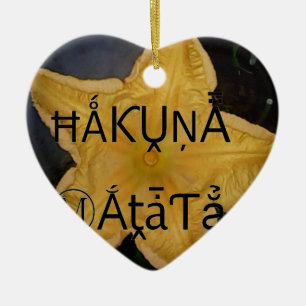Golden Star Hakuna Matata Art Print Ceramic Ornament