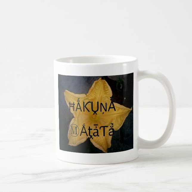 Golden Star Hakuna Matata Art Print Coffee Mug (Right)