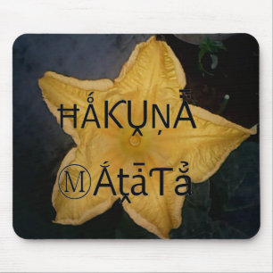 Golden Star Hakuna Matata Art Print Mouse Pad